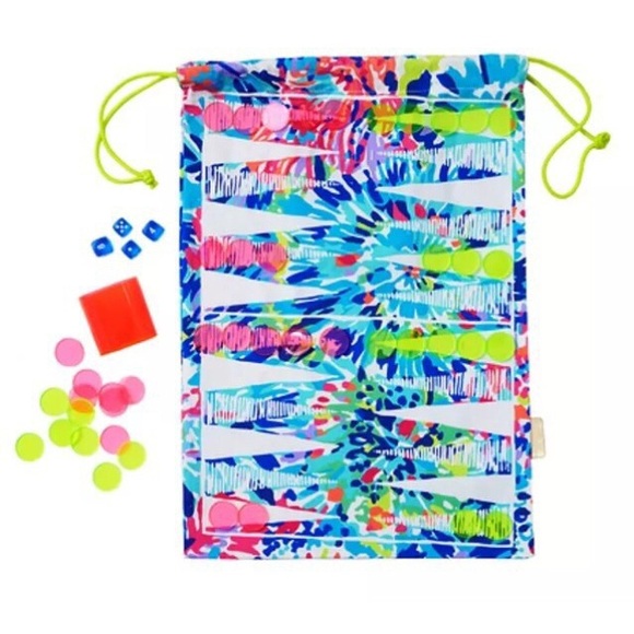Lilly Pulitzer Dive In Game Board Beach Backpack - Picture 2 of 3